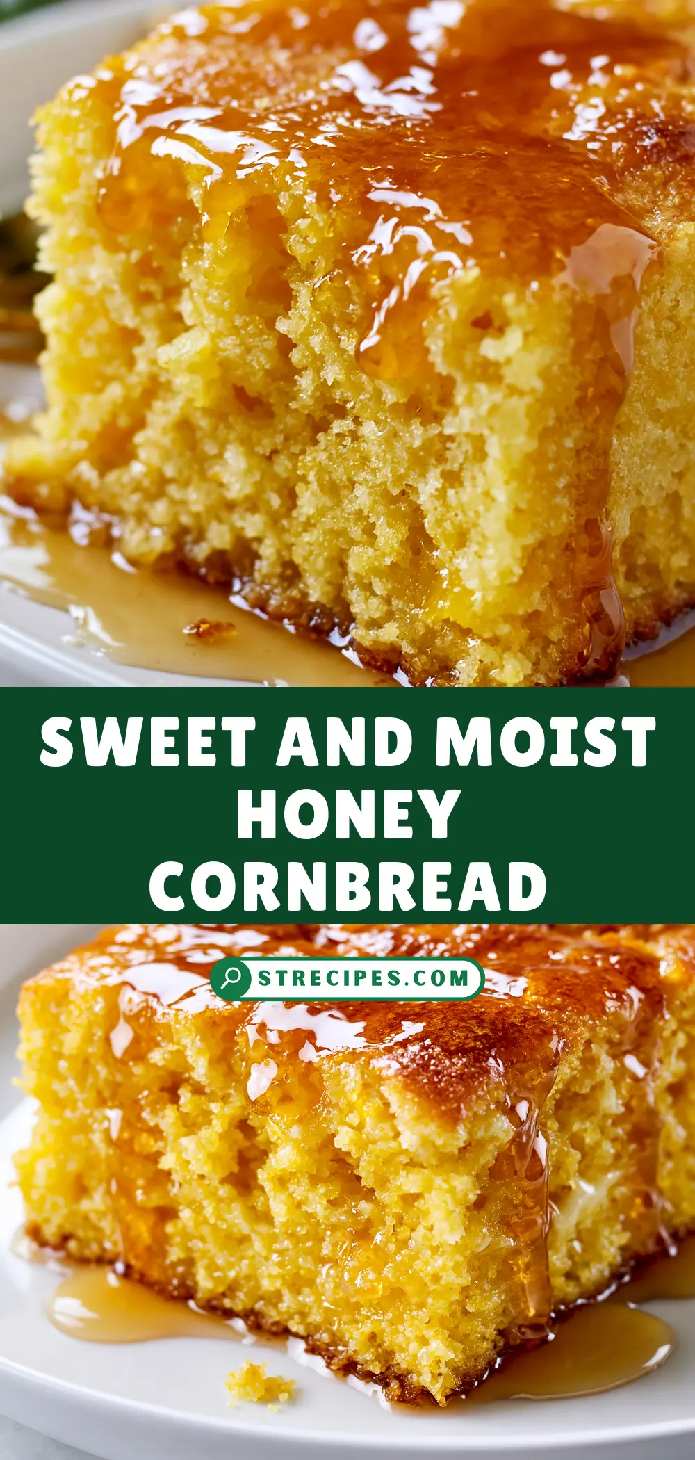 Sweet And Moist Honey Cornbread — homemade honey cornbread recipe