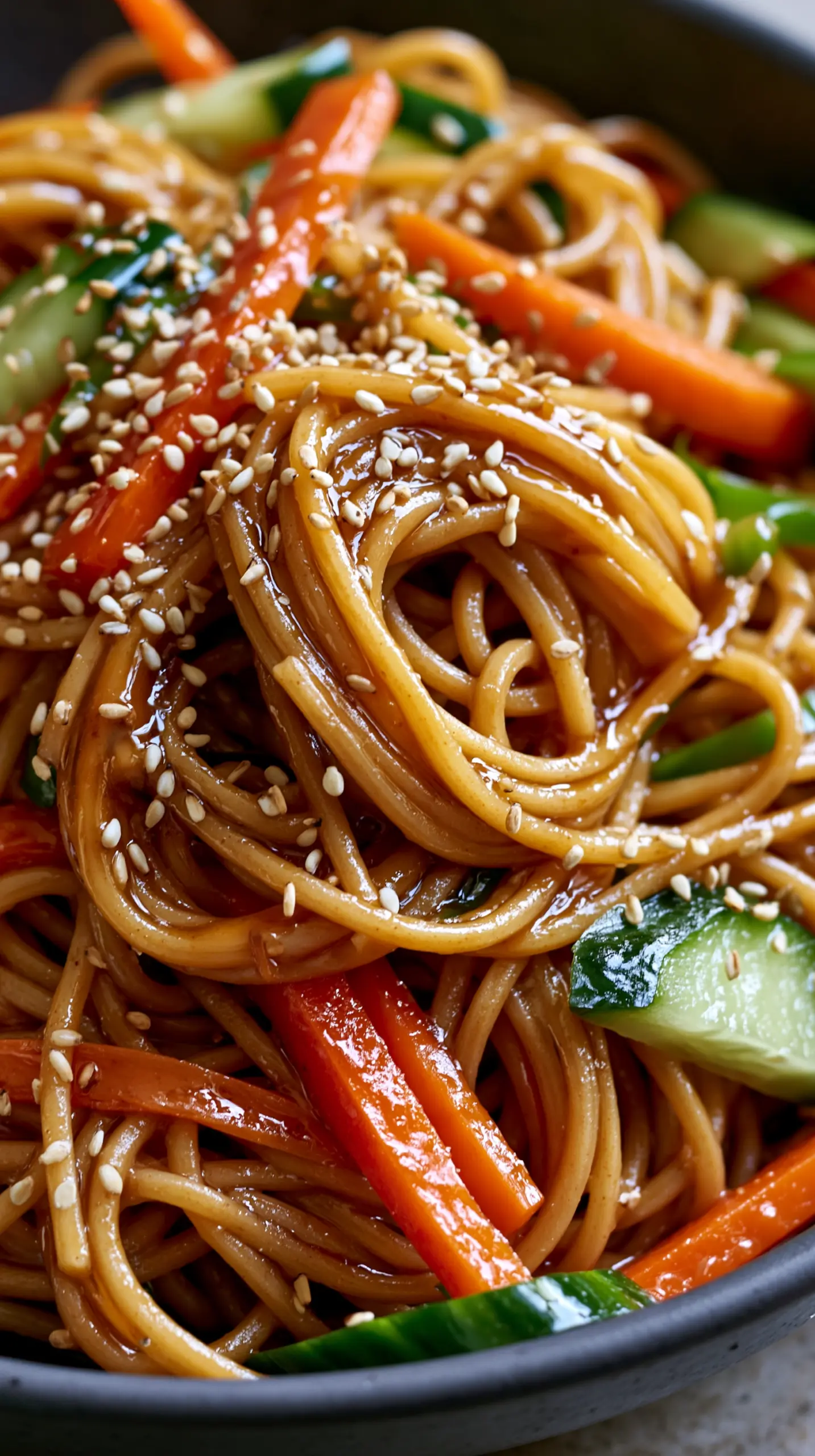 Vegan Cold Sesame Noodle Meal Prep Bowls Step-by-step preparation of Vegan Cold Sesame Noodle Meal Prep Bowls (vegan cold sesame noodles)
