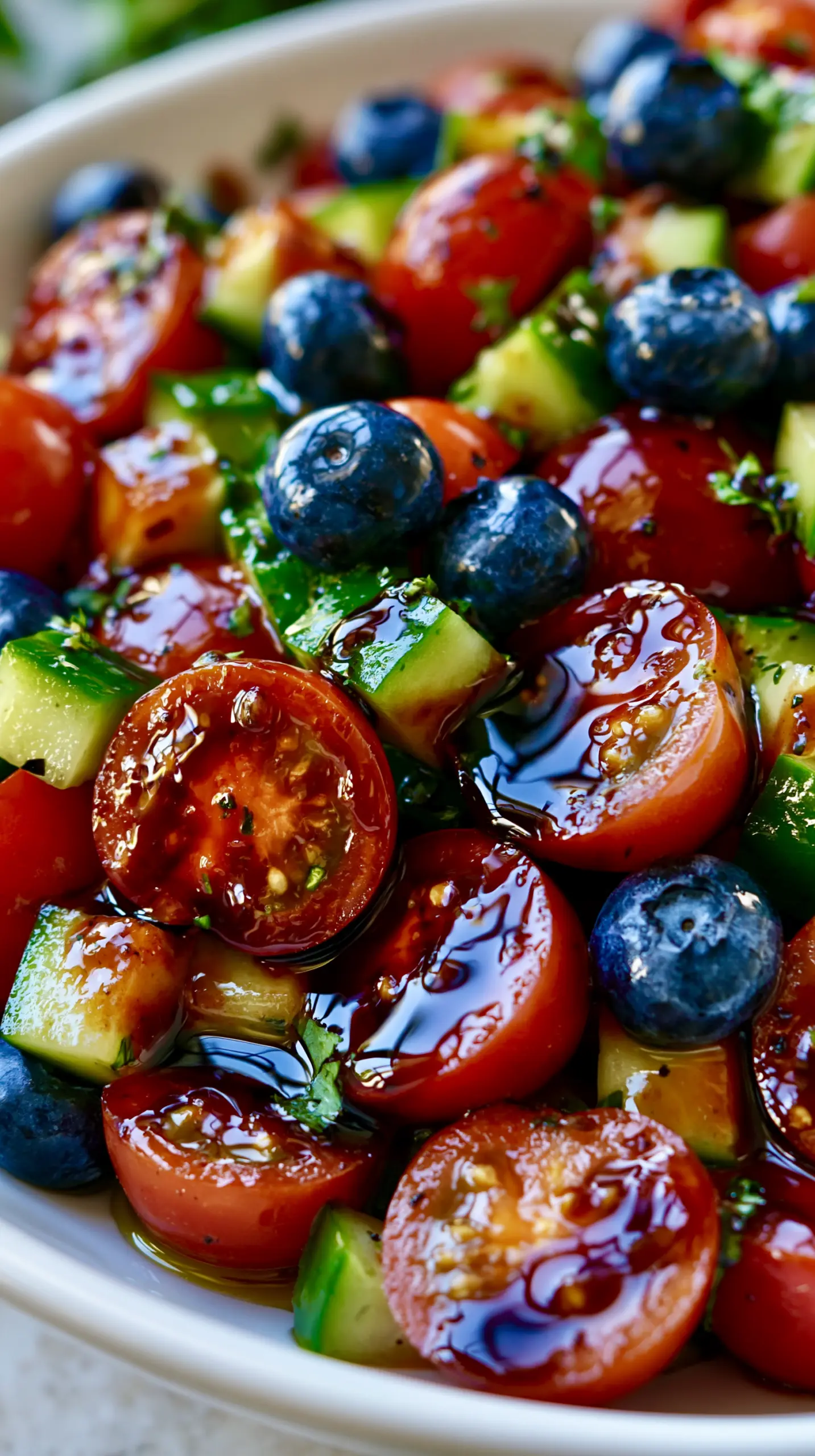 Step-by-step preparation of Your New Favorite Summer Salad (blueberry cucumber salad)