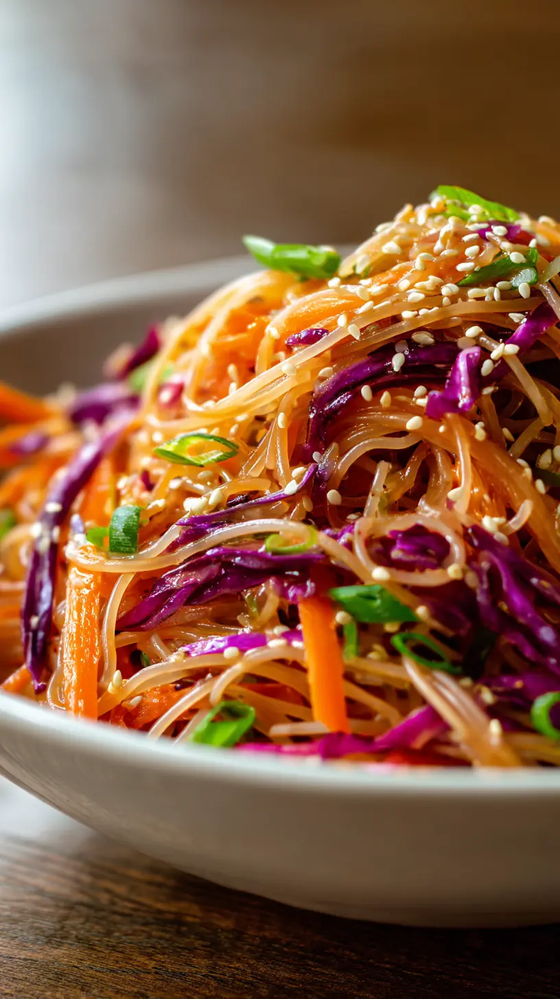 Asian Noodle Salad with Sesame-Ginger Vinaigrette Step-by-step preparation of Asian Noodle Salad with Sesame-Ginger Vinaigrette (Asian Noodle Salad)