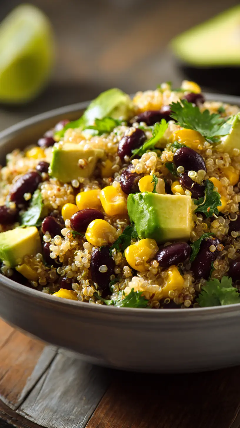 Black Bean, Corn, and Avocado Quinoa Salad Step-by-step preparation of Black Bean, Corn, and Avocado Quinoa Salad (Black Bean, Corn, and Avocado Quinoa Salad)