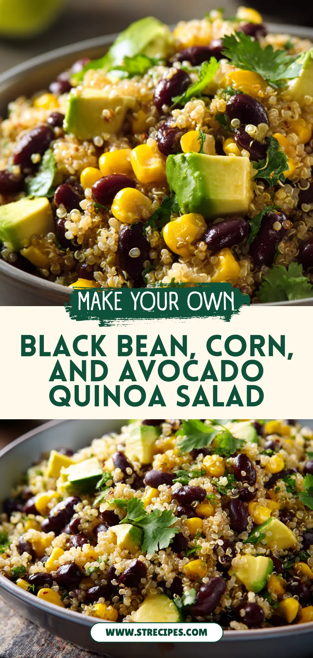 Black Bean, Corn, and Avocado Quinoa Salad Black Bean, Corn, and Avocado Quinoa Salad — homemade Black Bean, Corn, and Avocado Quinoa Salad recipe