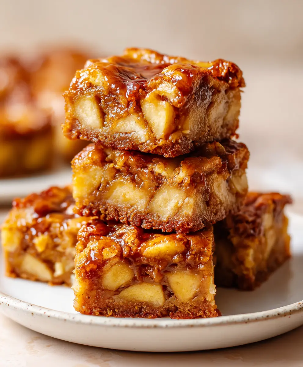 Brown Butter Apple Blondies — homemade brown butter apple blondies recipe