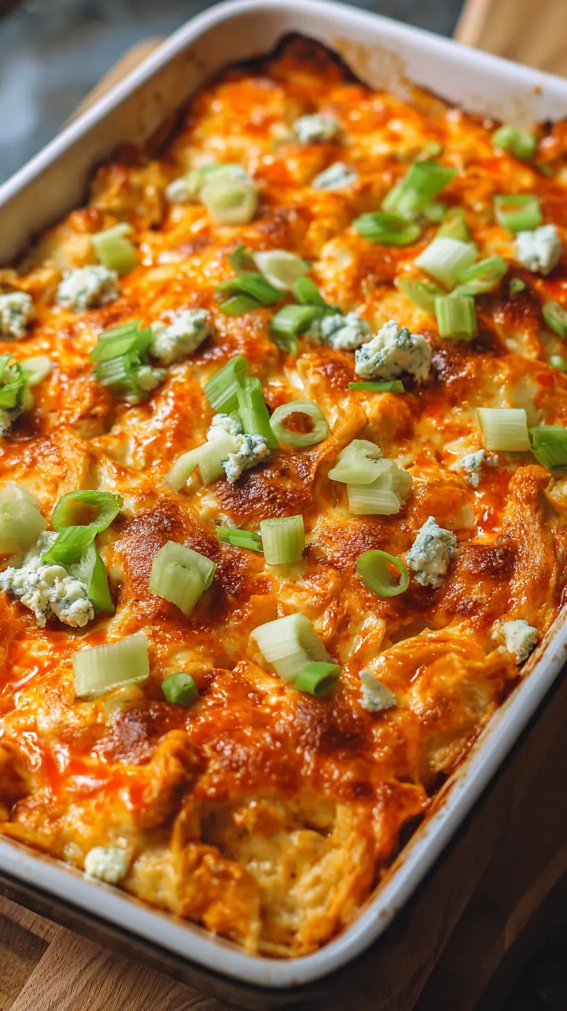 Buffalo Chicken Cheese Bake Serving suggestion for Buffalo Chicken Cheese Bake — Buffalo Chicken Cheese Bake