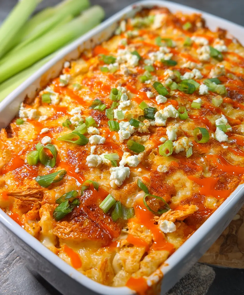 Buffalo Chicken Cheese Bake — homemade Buffalo Chicken Cheese Bake recipe