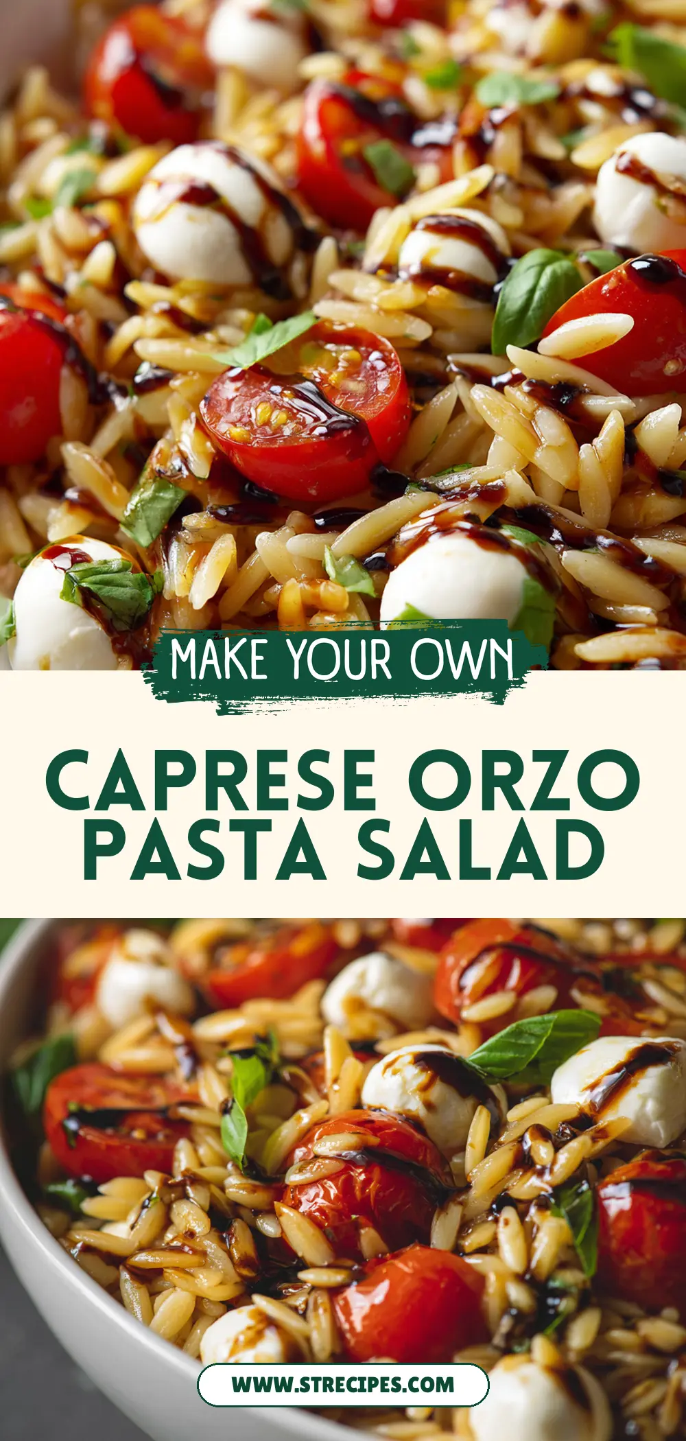 Caprese Orzo Pasta Salad — homemade Caprese Orzo Pasta Salad recipe