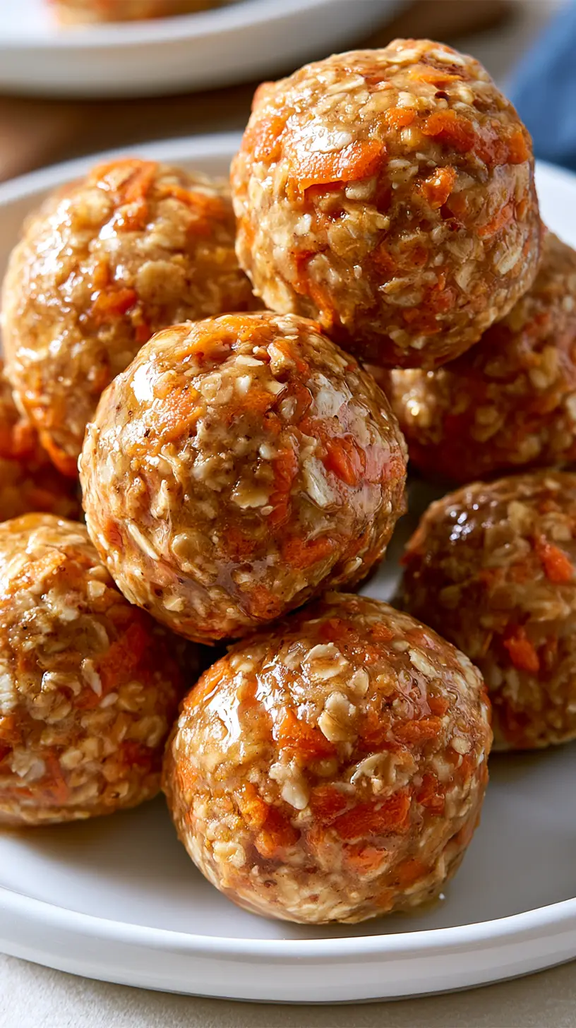 Serving suggestion for Carrot Cake Protein Energy Bites — carrot cake protein energy bites
