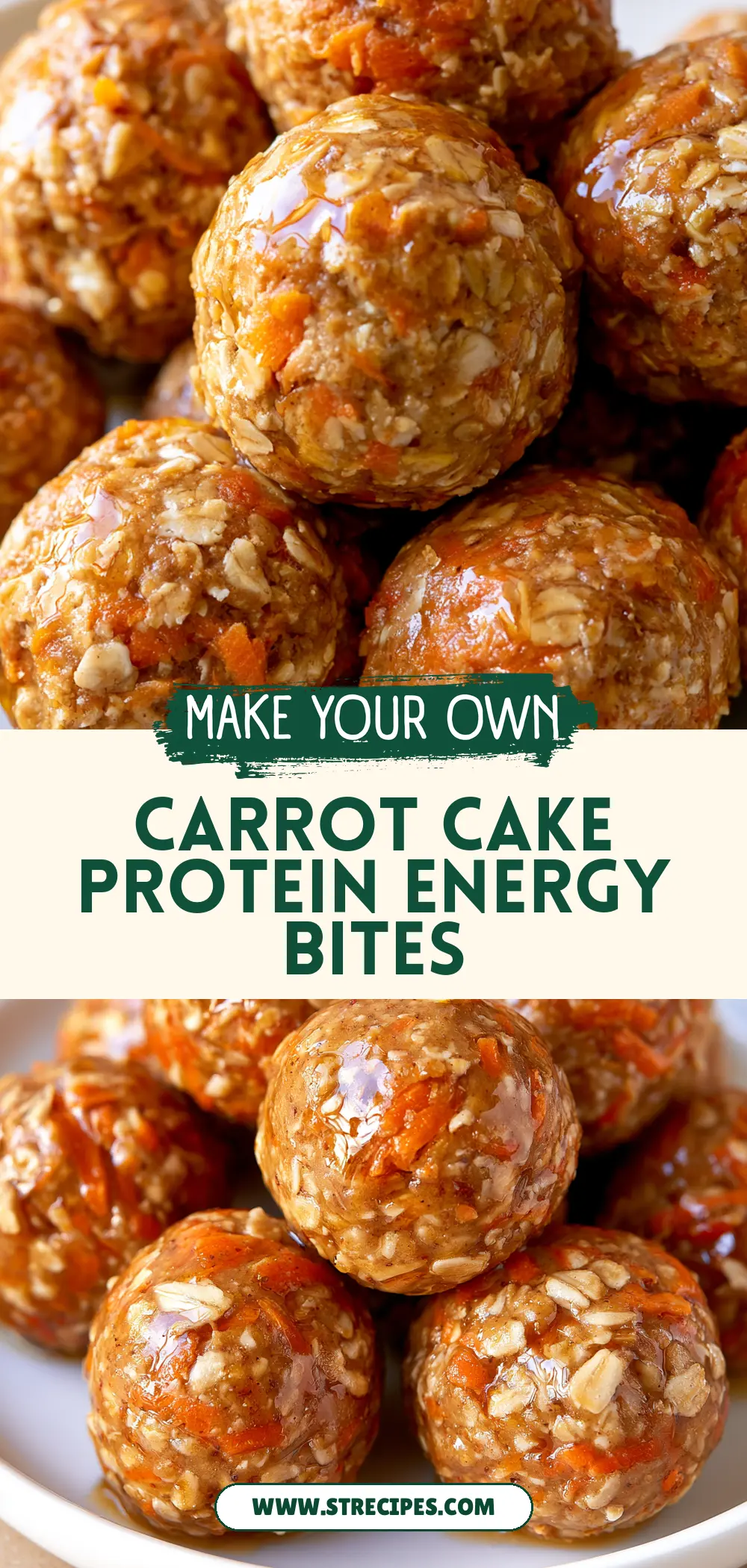 Carrot Cake Protein Energy Bites — homemade carrot cake protein energy bites recipe