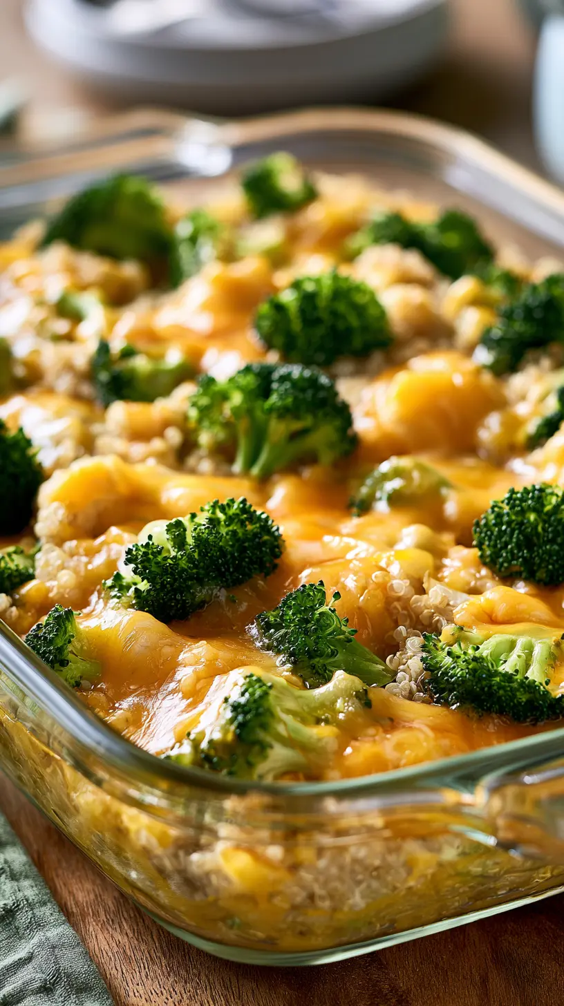 Serving suggestion for Cheesy Vegetable Quinoa Bake — Cheesy Vegetable Quinoa Bake
