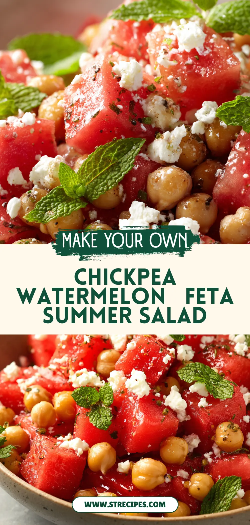 Chickpea Watermelon & Feta Summer Salad Chickpea Watermelon & Feta Summer Salad — homemade chickpea watermelon feta salad recipe