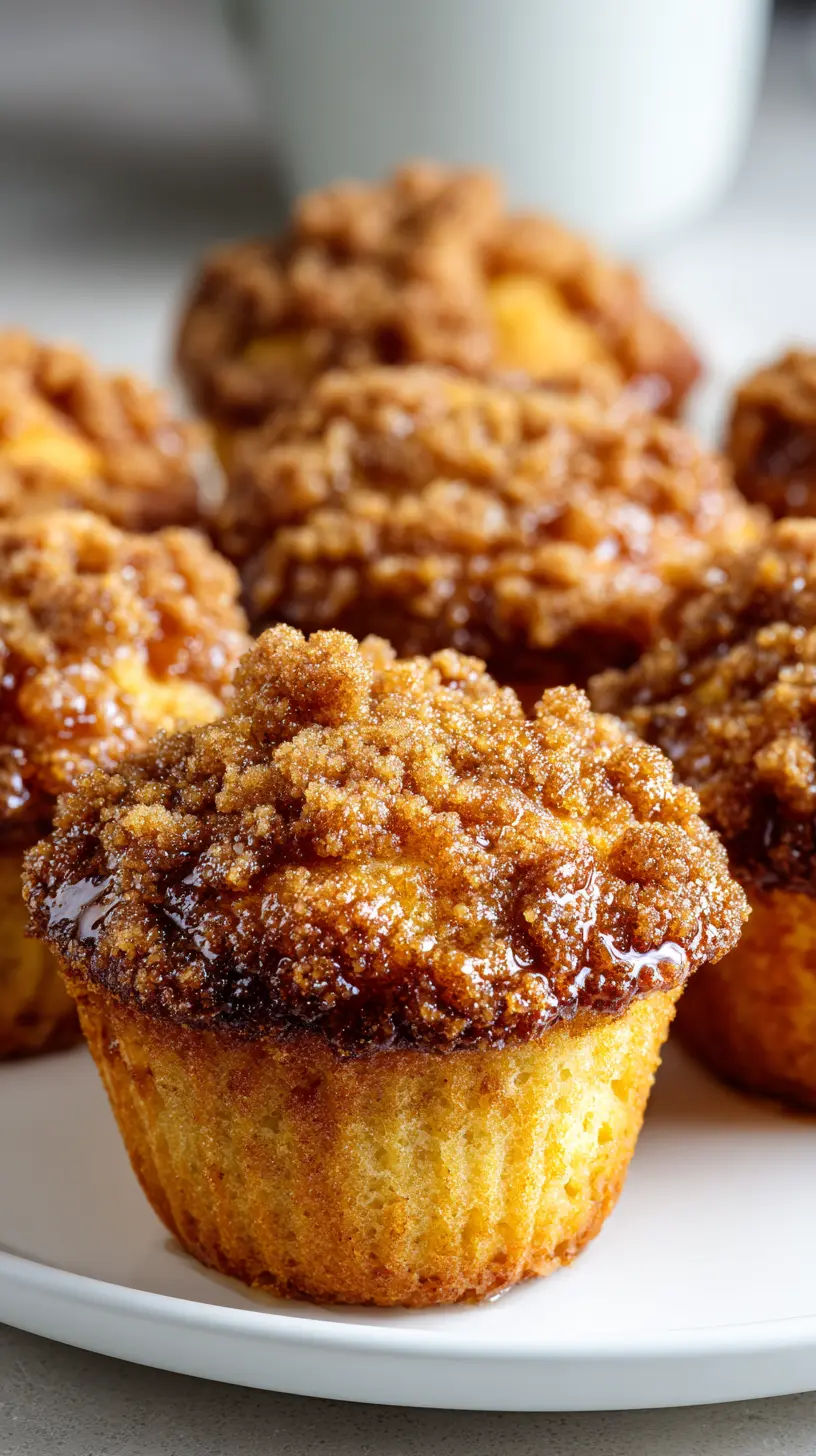 Serving suggestion for Cinnamon Streusel Coffee Cake Muffins — Cinnamon Streusel Coffee Cake Muffins