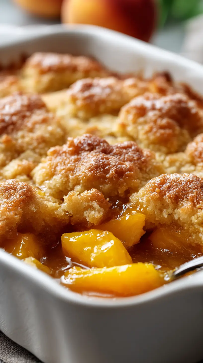 Classic Peach Cobbler Serving suggestion for Classic Peach Cobbler — classic peach cobbler