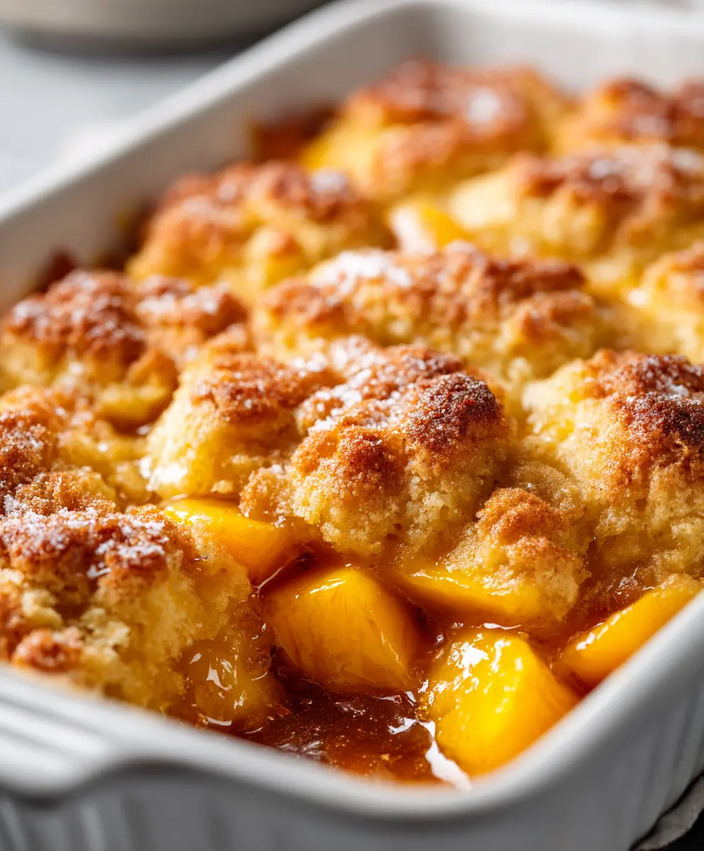 Classic Peach Cobbler — homemade classic peach cobbler recipe