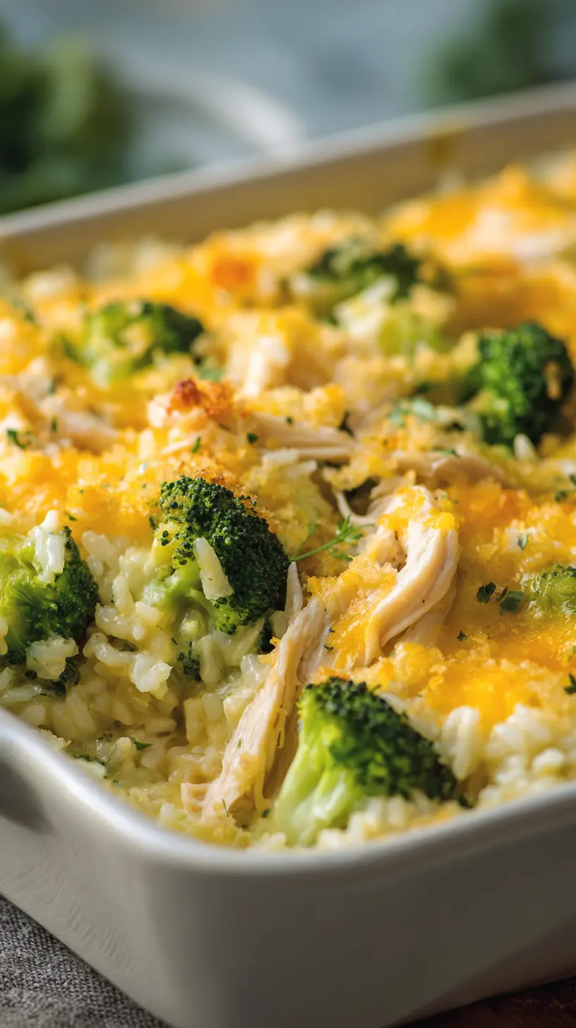 Creamy Chicken Broccoli Rice Casserole Step-by-step preparation of Creamy Chicken Broccoli Rice Casserole (chicken broccoli rice casserole)