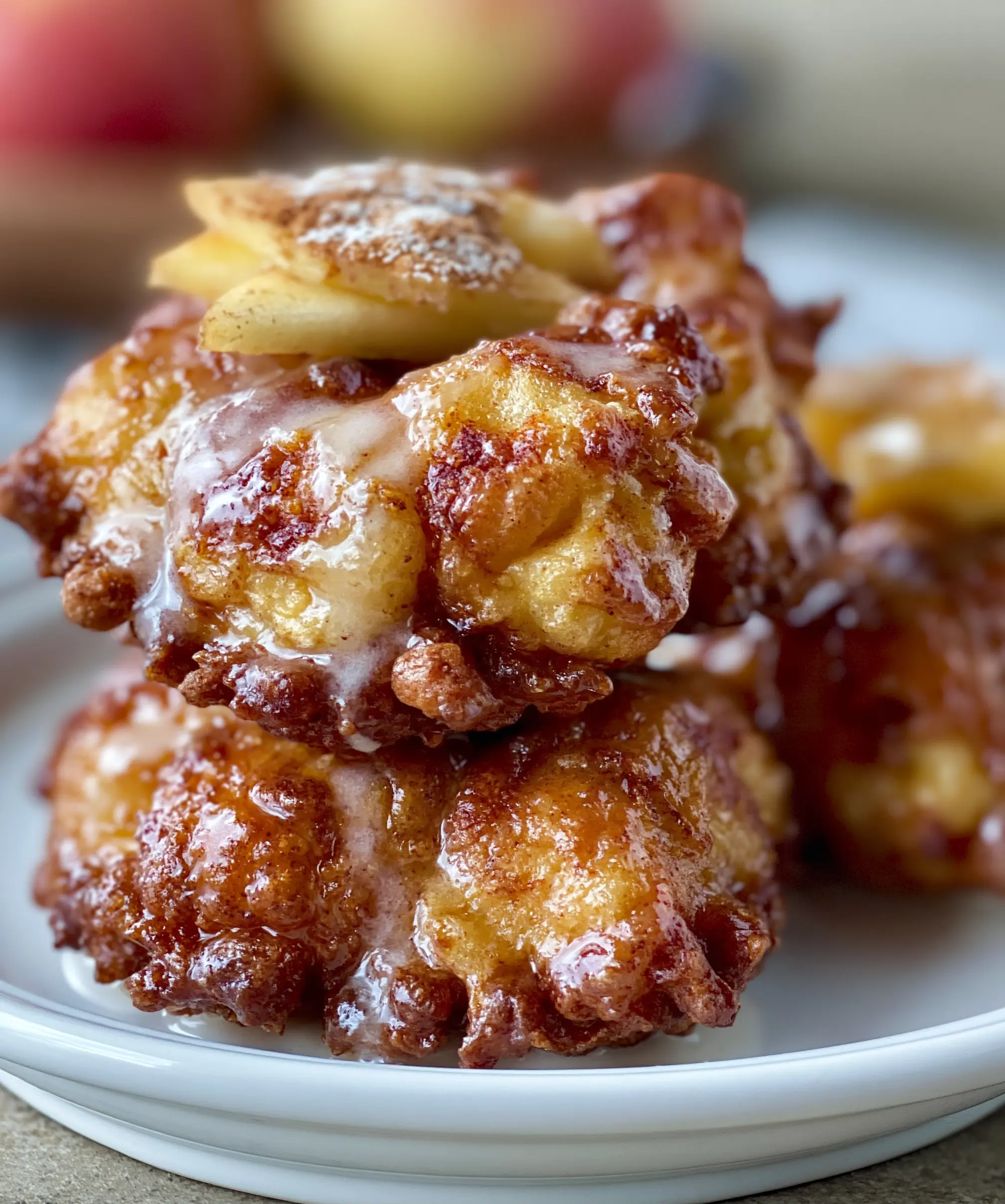 Crispy Edge Baked Apple Fritters — homemade baked apple fritters recipe