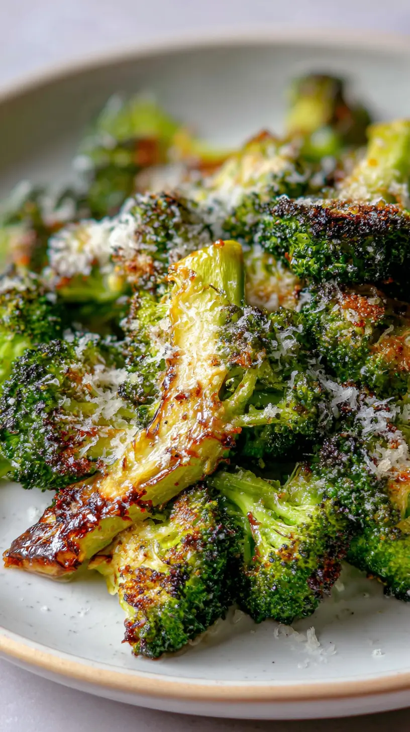 Crispy Smashed Broccoli with Parmesan Serving suggestion for Crispy Smashed Broccoli with Parmesan — smashed broccoli