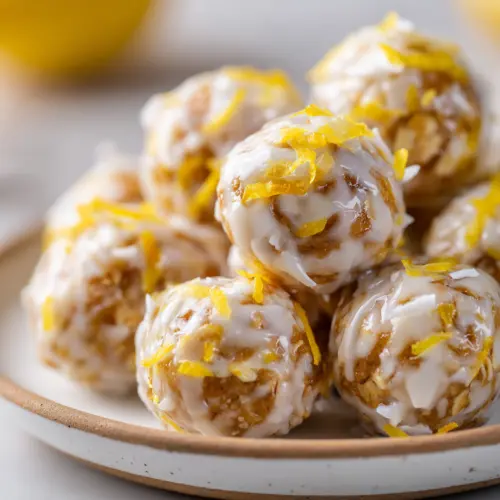 Lemon Coconut Protein Bites — homemade lemon coconut protein bites recipe