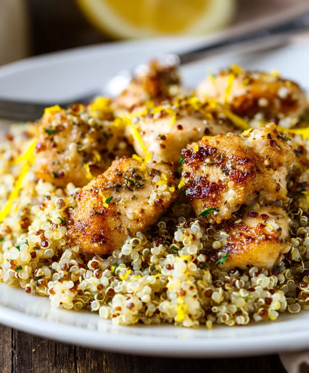 Lemon Herb Chicken & Quinoa Skillet — homemade Lemon Herb Chicken & Quinoa Skillet recipe