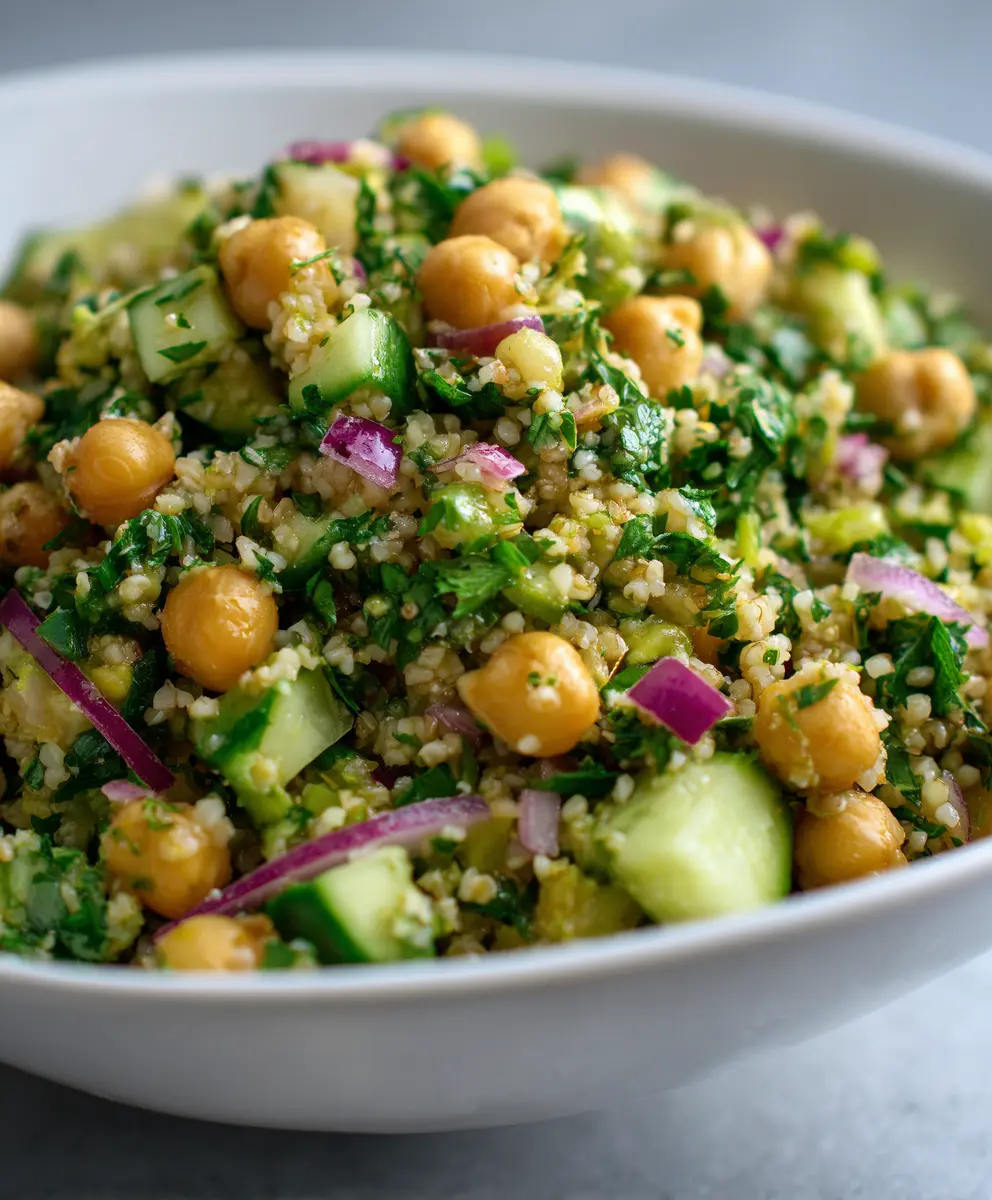 Lemon Herb Chickpea Tabbouleh — homemade Chickpea Tabbouleh recipe