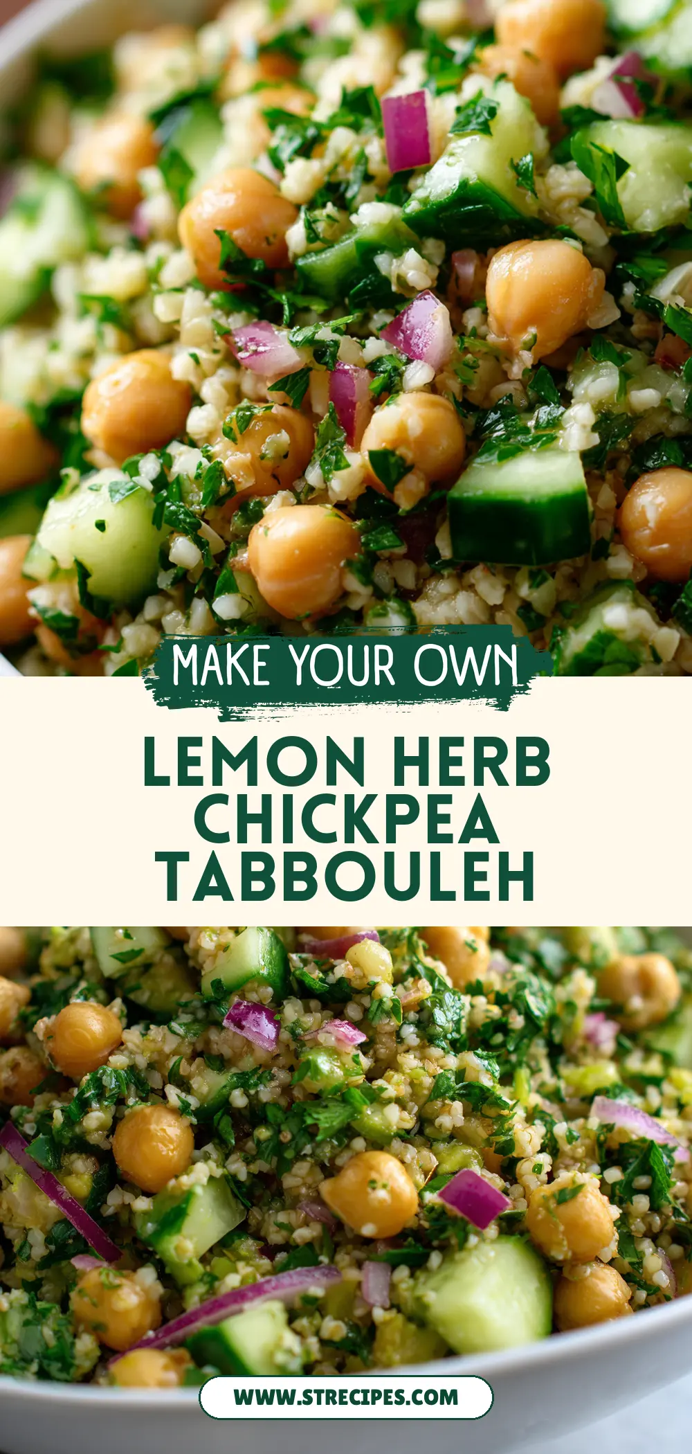 Lemon Herb Chickpea Tabbouleh — homemade Chickpea Tabbouleh recipe