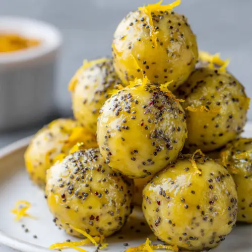 Lemon Poppyseed Protein Bites — homemade lemon poppyseed protein bites recipe