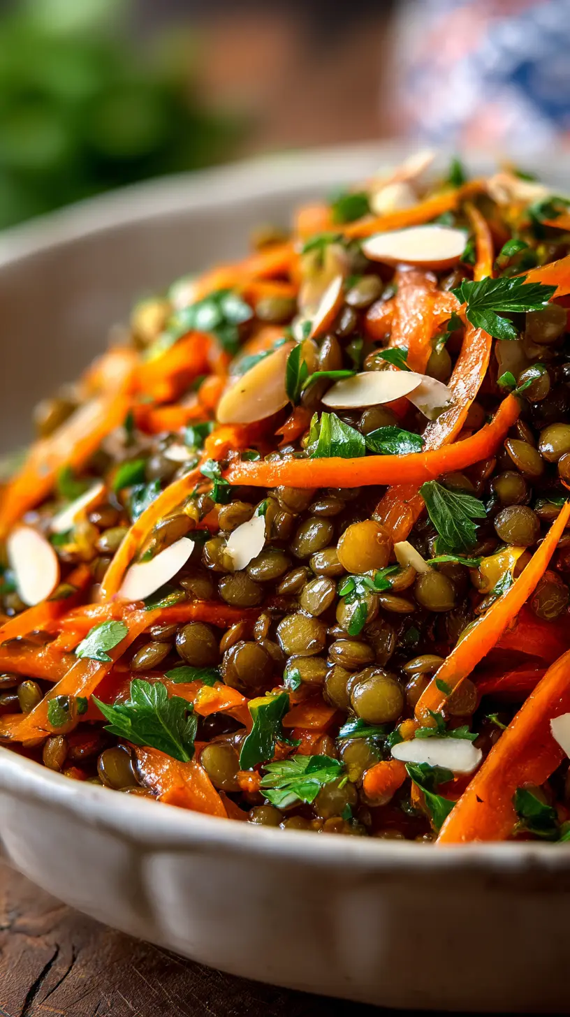 Moroccan Spiced Lentil and Carrot Salad Step-by-step preparation of Moroccan Spiced Lentil and Carrot Salad (Moroccan spiced lentil and carrot salad)