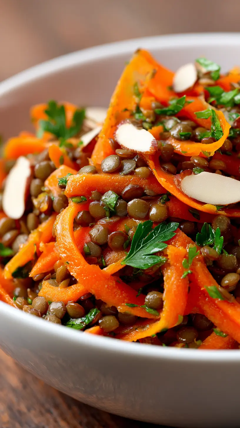 Moroccan Spiced Lentil and Carrot Salad Serving suggestion for Moroccan Spiced Lentil and Carrot Salad — Moroccan spiced lentil and carrot salad