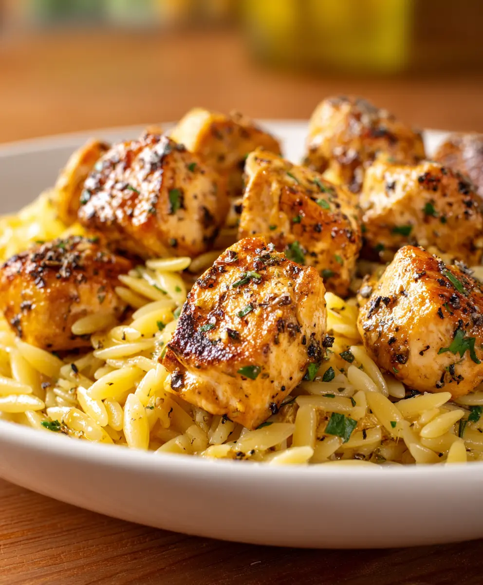 One-Pan Lemon Herb Chicken & Orzo — homemade one-pan lemon herb chicken and orzo recipe