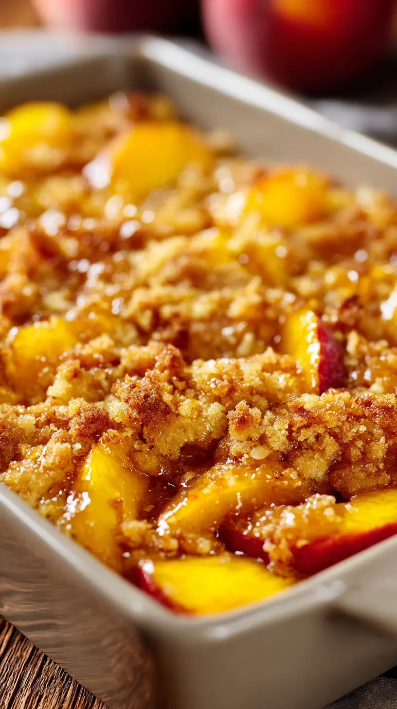 Peach Dump Cake Step-by-step preparation of Peach Dump Cake (peach dump cake)
