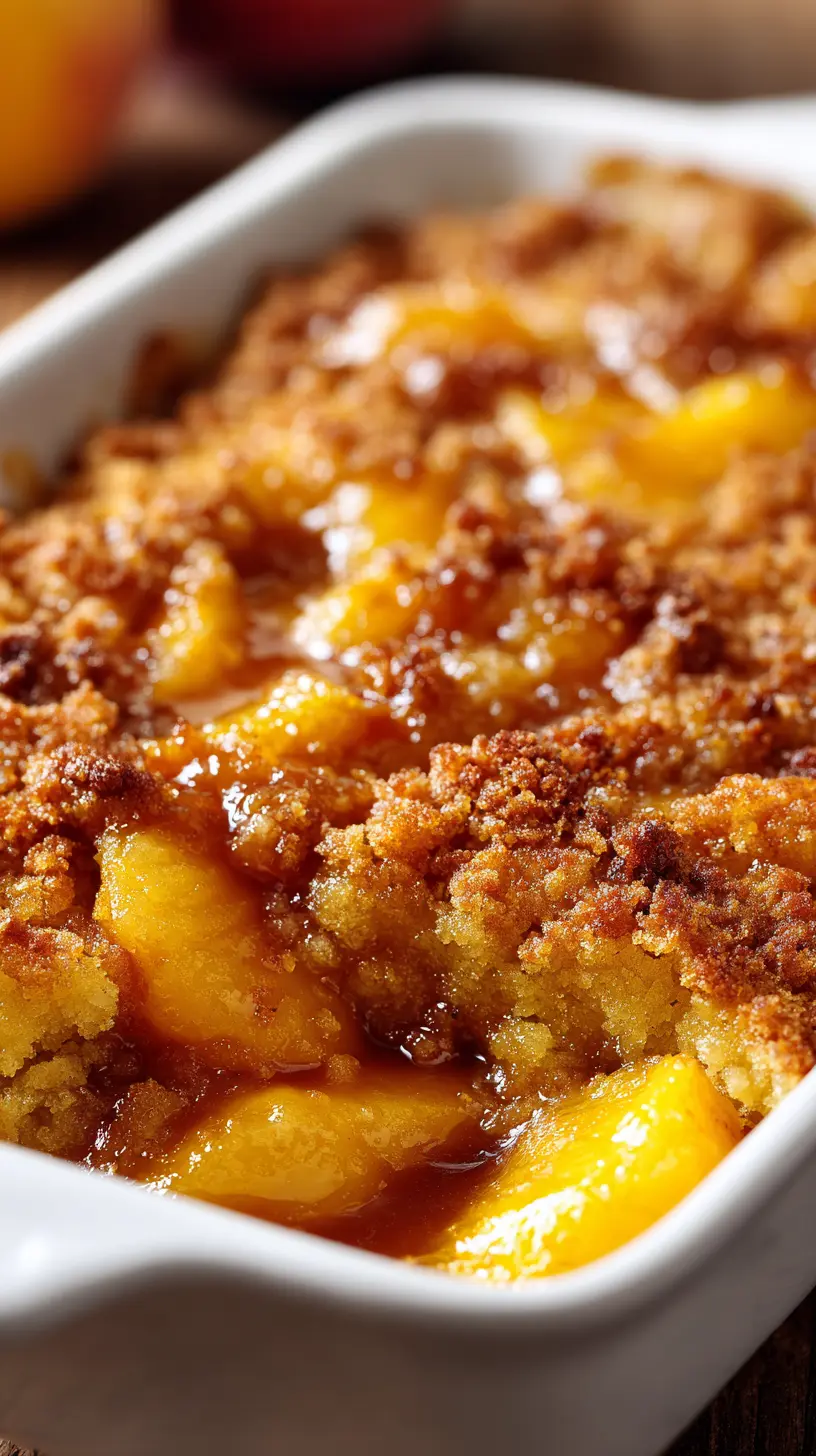 Peach Dump Cake Serving suggestion for Peach Dump Cake — peach dump cake