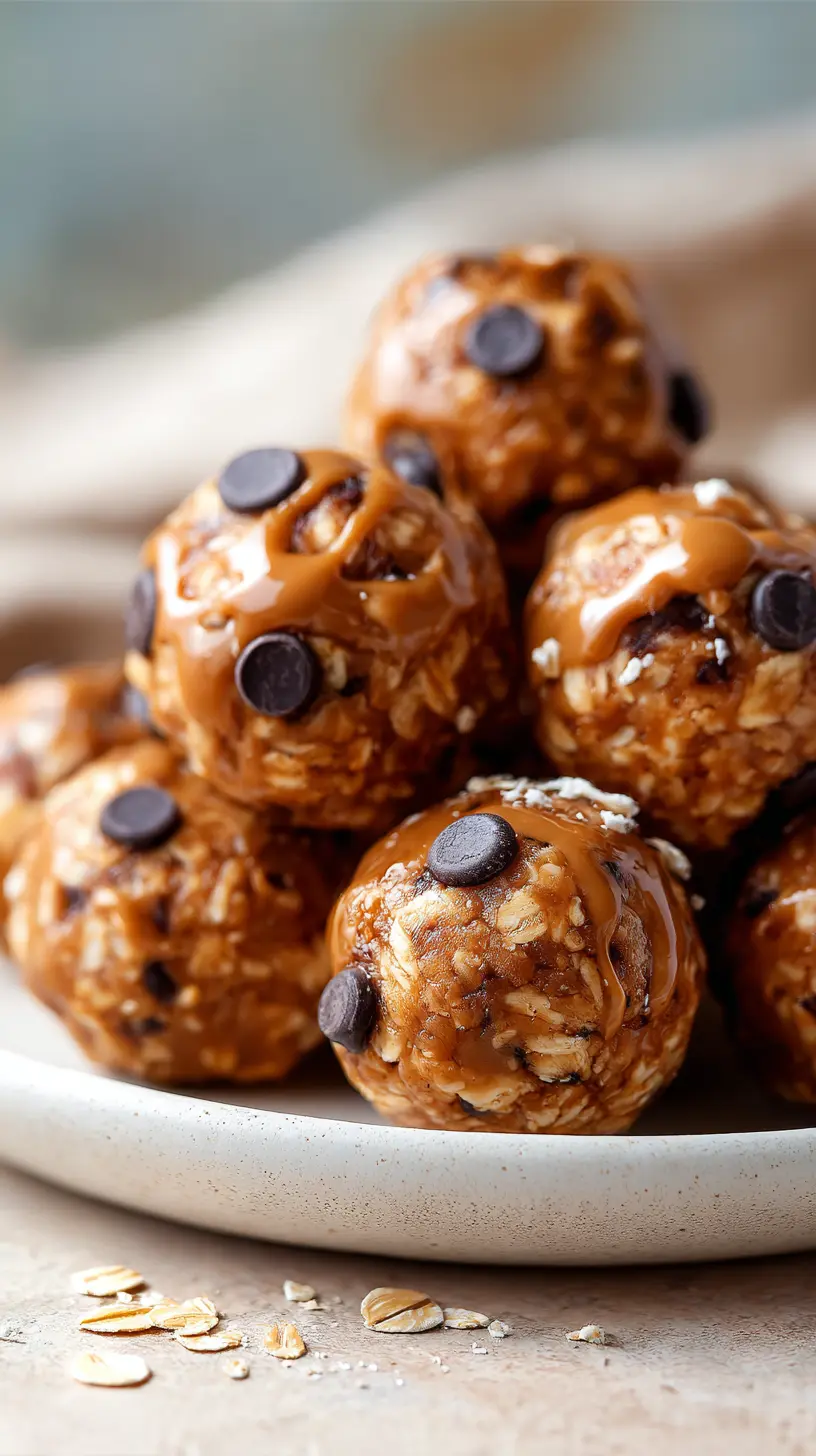 Serving suggestion for Peanut Butter Chocolate Chip Protein Balls — Peanut Butter Chocolate Chip Protein Balls
