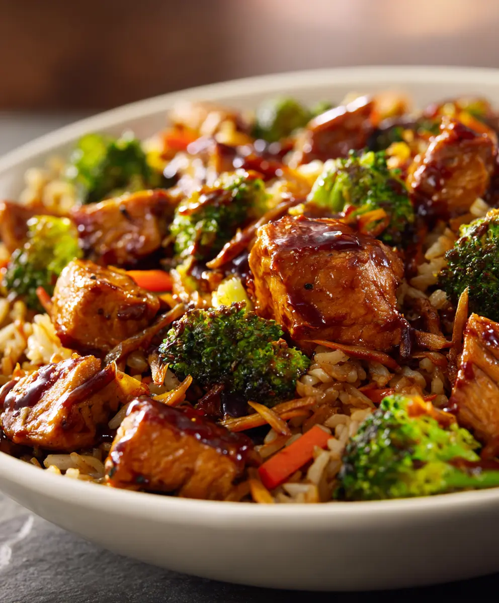 Teriyaki Chicken & Veggie Rice Skillet — homemade Teriyaki Chicken & Veggie Rice Skillet recipe