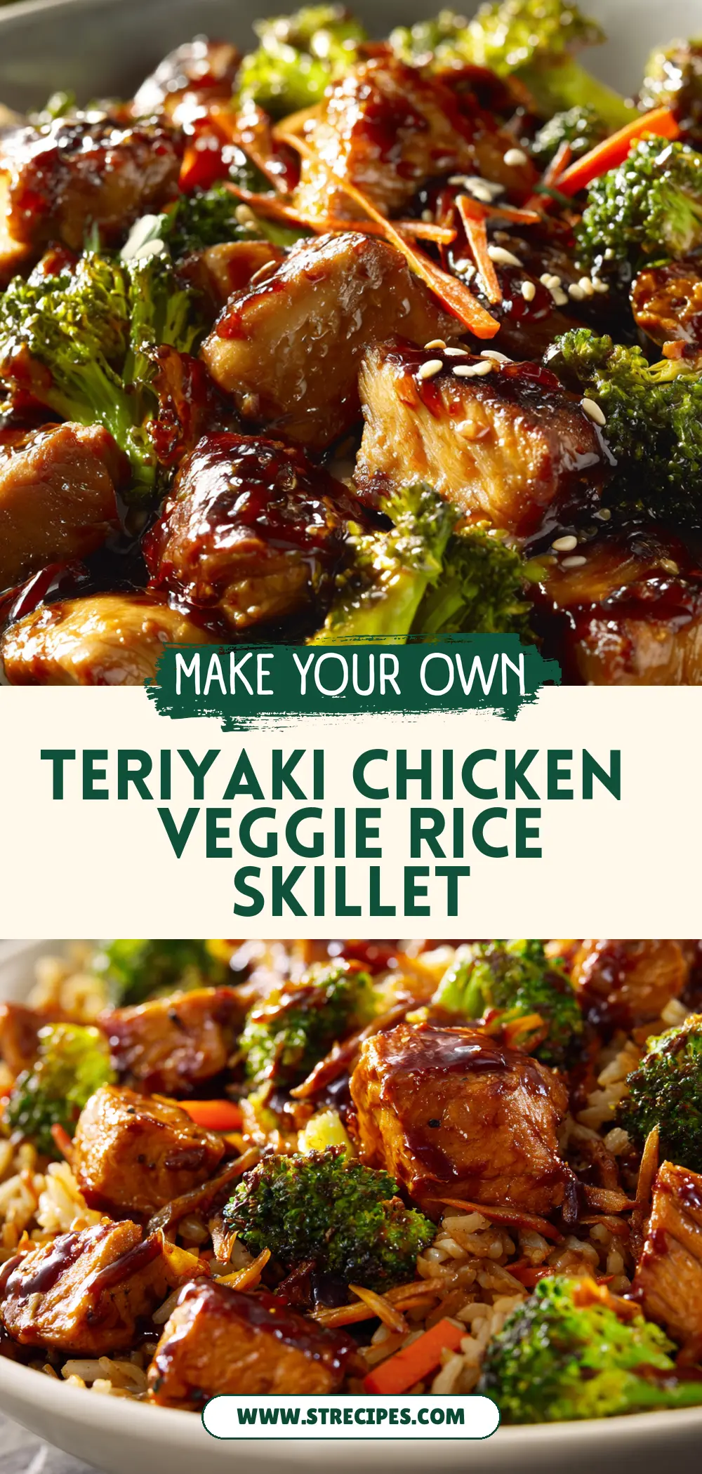 Teriyaki Chicken & Veggie Rice Skillet — homemade Teriyaki Chicken & Veggie Rice Skillet recipe
