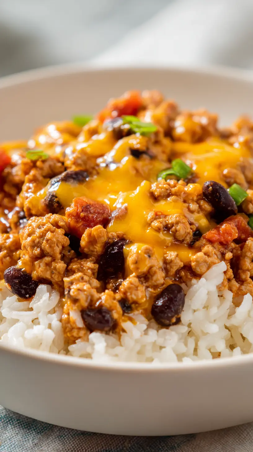 Step-by-step preparation of Turkey Taco Rice Bowl (Turkey Taco Rice Bowl)
