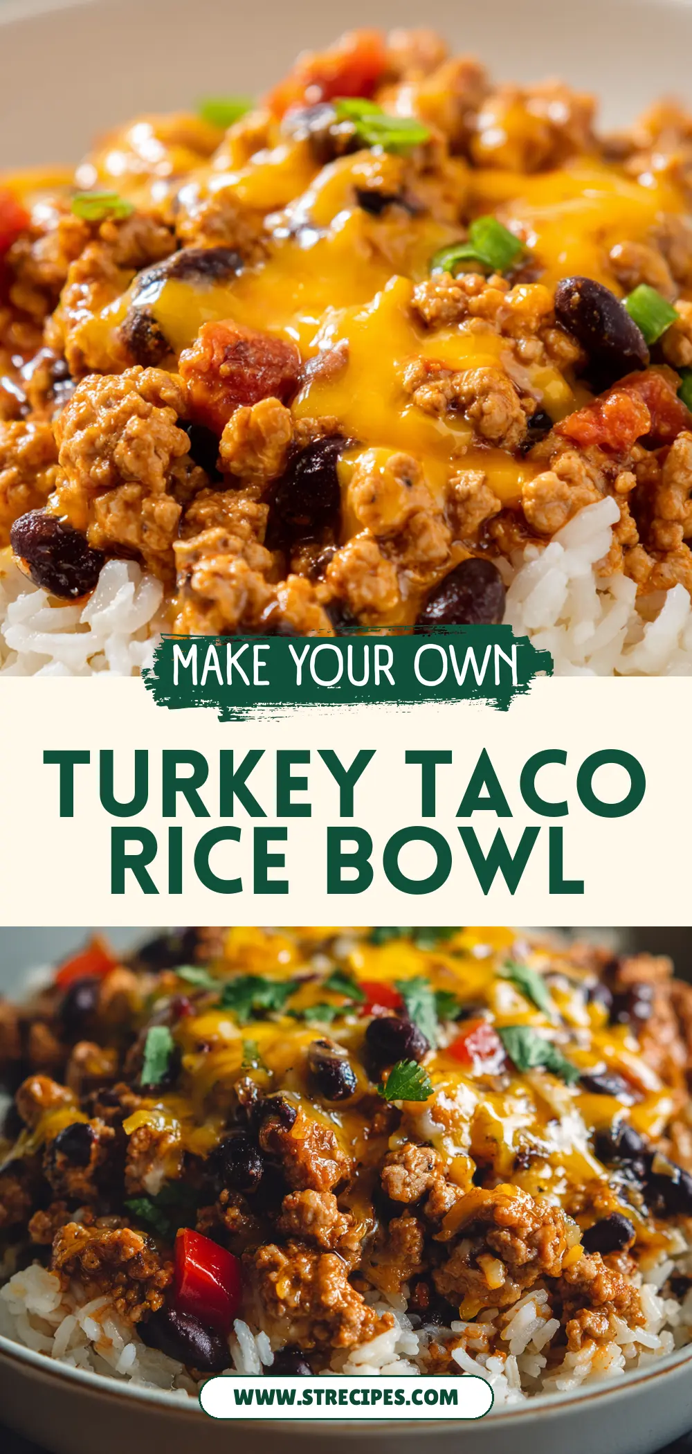 Turkey Taco Rice Bowl — homemade Turkey Taco Rice Bowl recipe