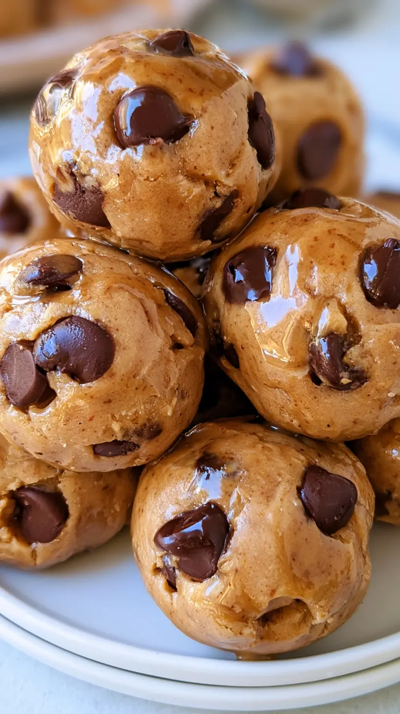 Serving suggestion for Vegan Cookie Dough Chickpea Bites — vegan cookie dough chickpea bites