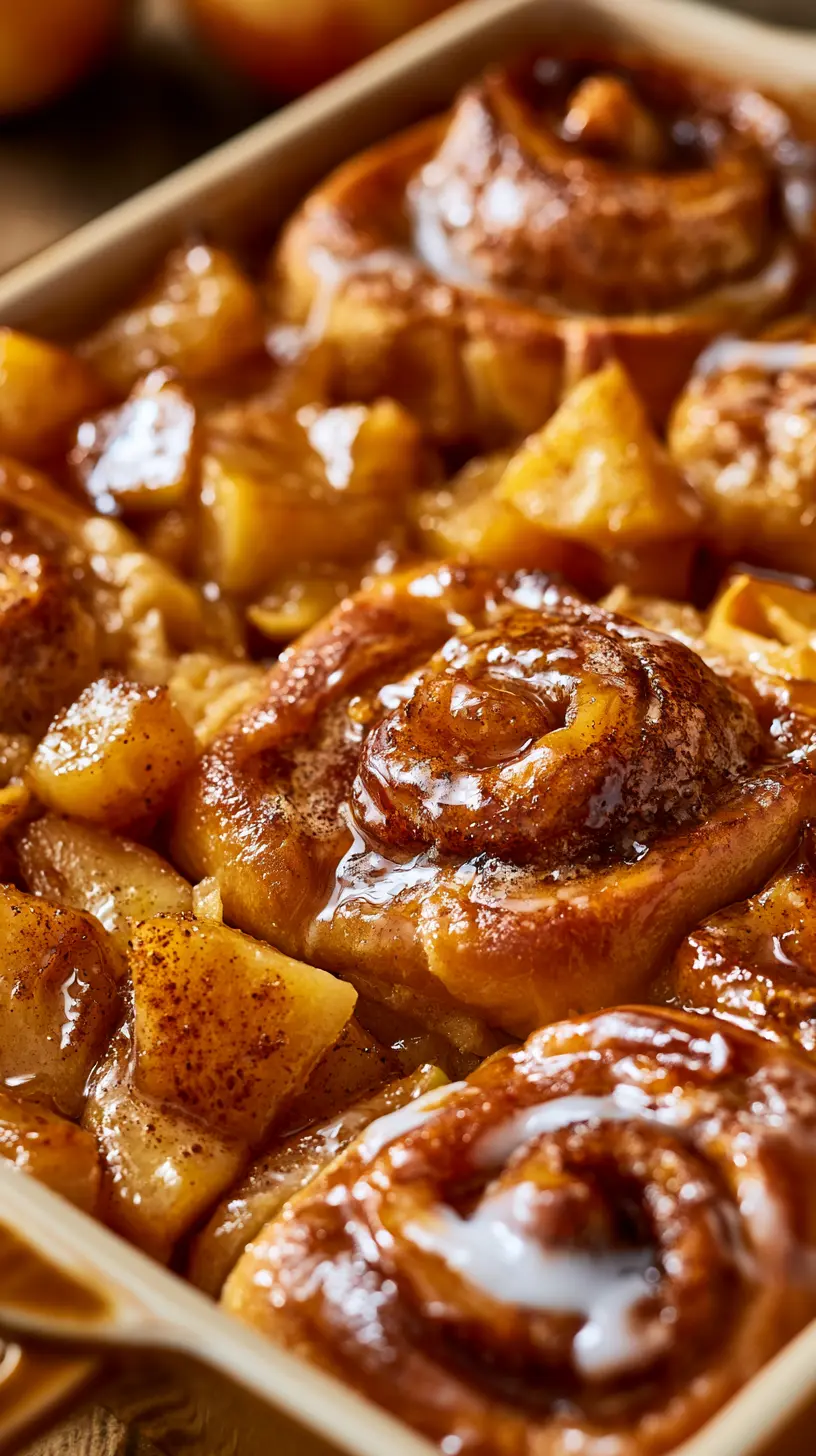 Step-by-step preparation of Apple Pie Cinnamon Roll Casserole (Apple Pie Cinnamon Roll Casserole)
