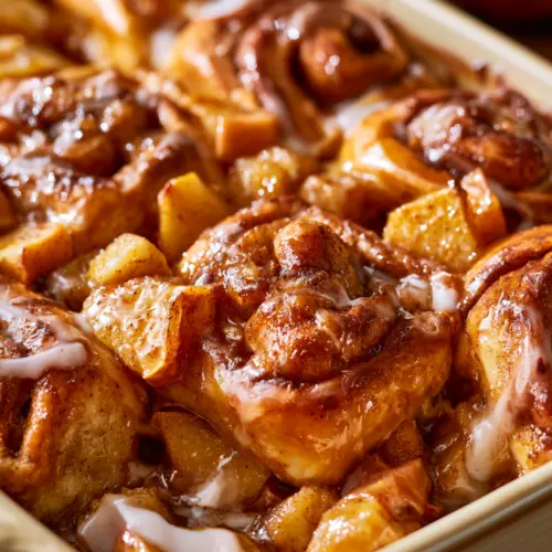 Apple Pie Cinnamon Roll Casserole — homemade Apple Pie Cinnamon Roll Casserole recipe