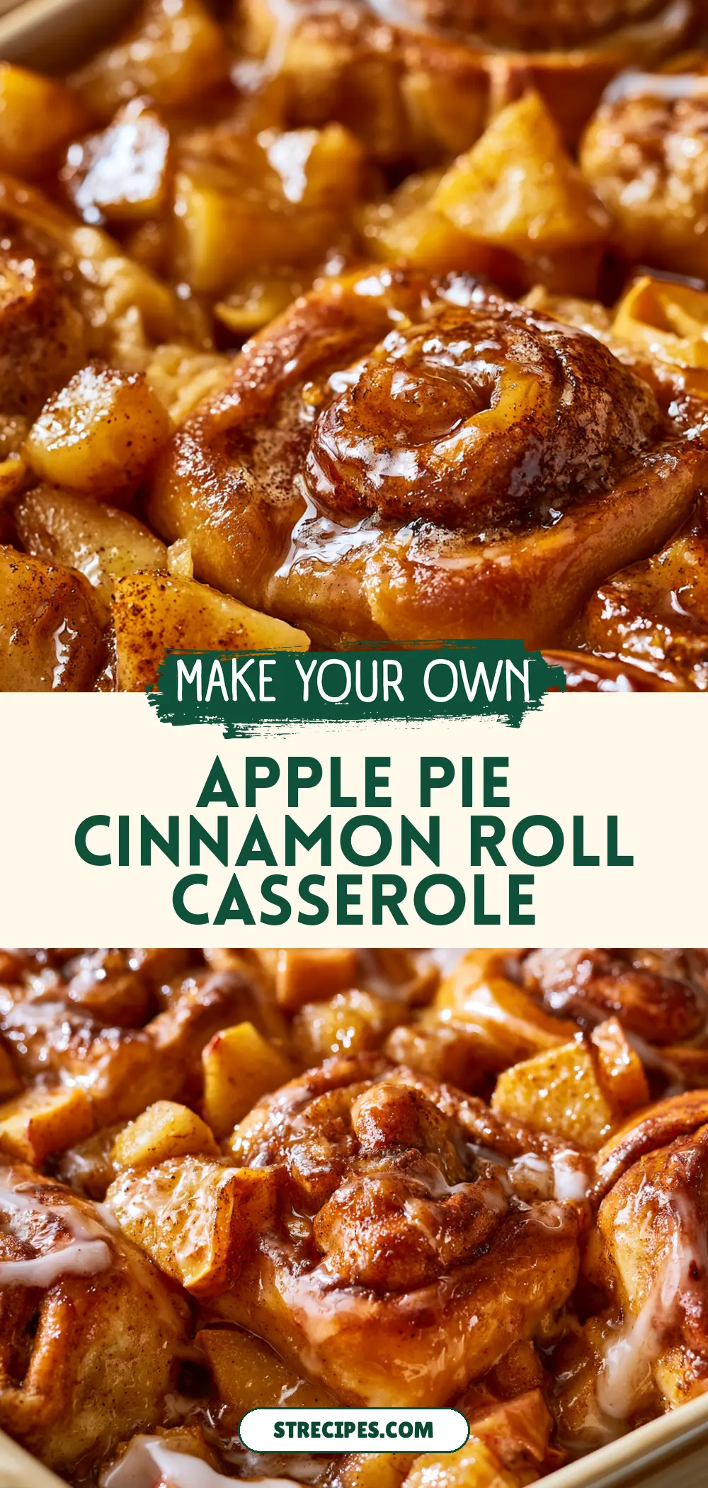 Apple Pie Cinnamon Roll Casserole — homemade Apple Pie Cinnamon Roll Casserole recipe