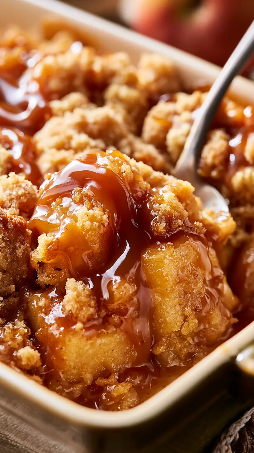 Caramel Apple Dump Cake Step-by-step preparation of Caramel Apple Dump Cake (Caramel Apple Dump Cake)