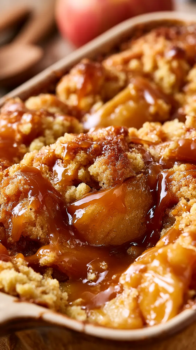 Caramel Apple Dump Cake Serving suggestion for Caramel Apple Dump Cake — Caramel Apple Dump Cake