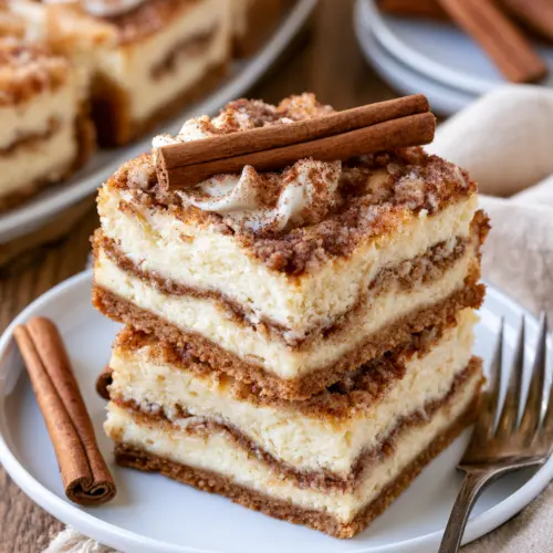 Cinnamon Roll Cheesecake Bars — homemade Cinnamon Roll Cheesecake Bars recipe
