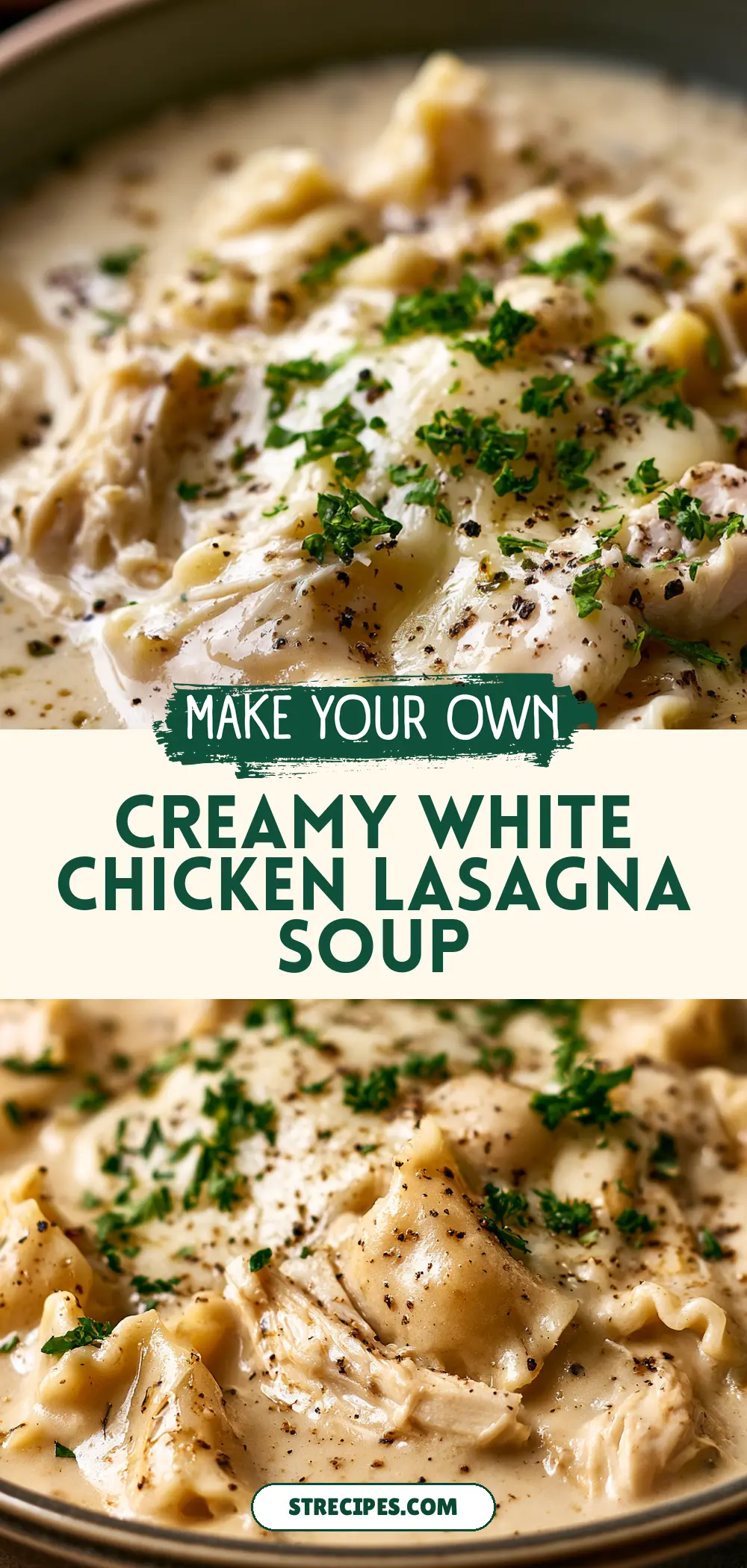 Creamy White Chicken Lasagna Soup Creamy White Chicken Lasagna Soup — homemade white chicken lasagna soup recipe
