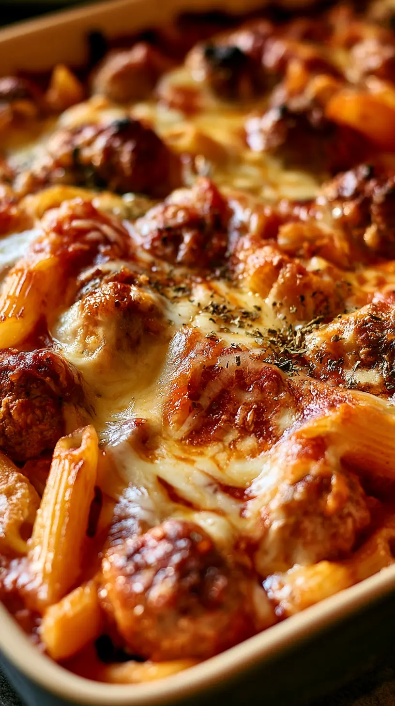 Dump-and-Bake Meatball Pasta Casserole Step-by-step preparation of Dump-and-Bake Meatball Pasta Casserole (dump-and-bake meatball pasta casserole)