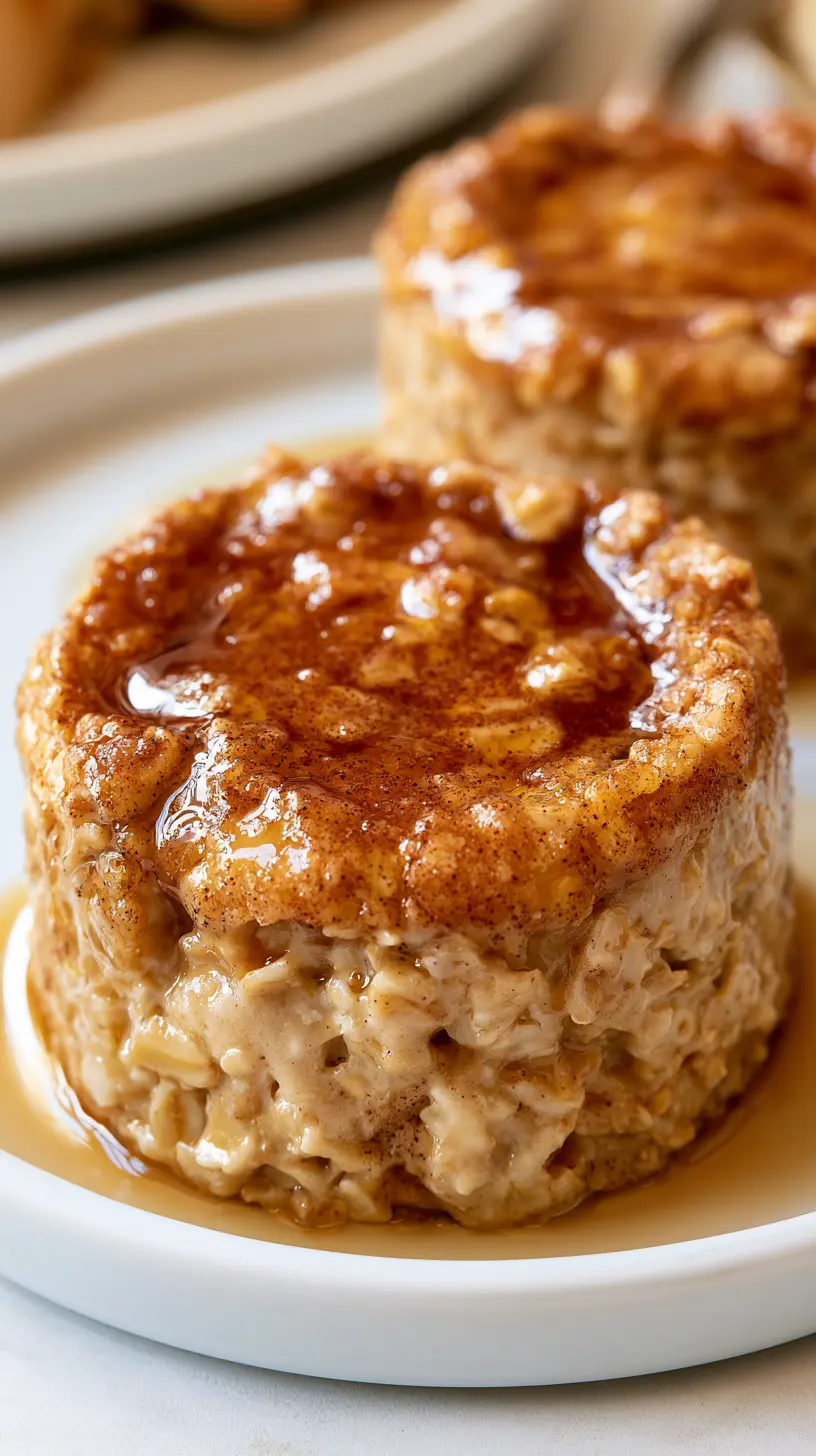 Serving suggestion for High-Protein Snickerdoodle Baked Oats — high-protein snickerdoodle baked oats