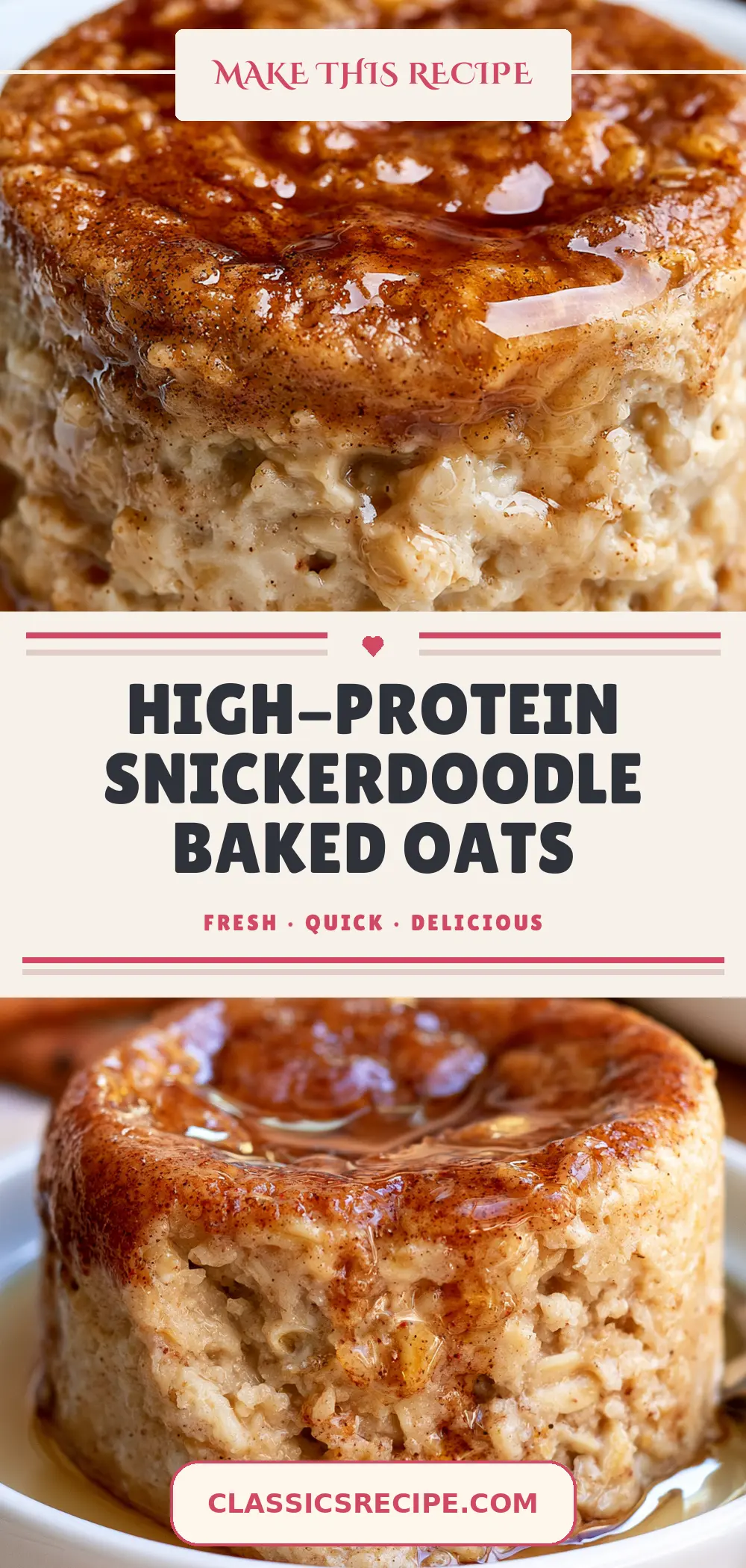 High-Protein Snickerdoodle Baked Oats — homemade high-protein snickerdoodle baked oats recipe