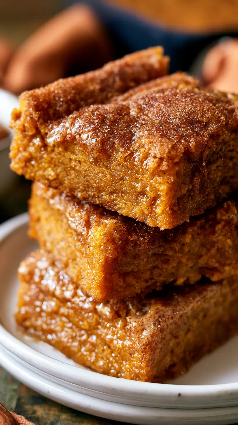 Pumpkin Spice Snickerdoodle Blondies Serving suggestion for Pumpkin Spice Snickerdoodle Blondies — Pumpkin Spice Snickerdoodle Blondies