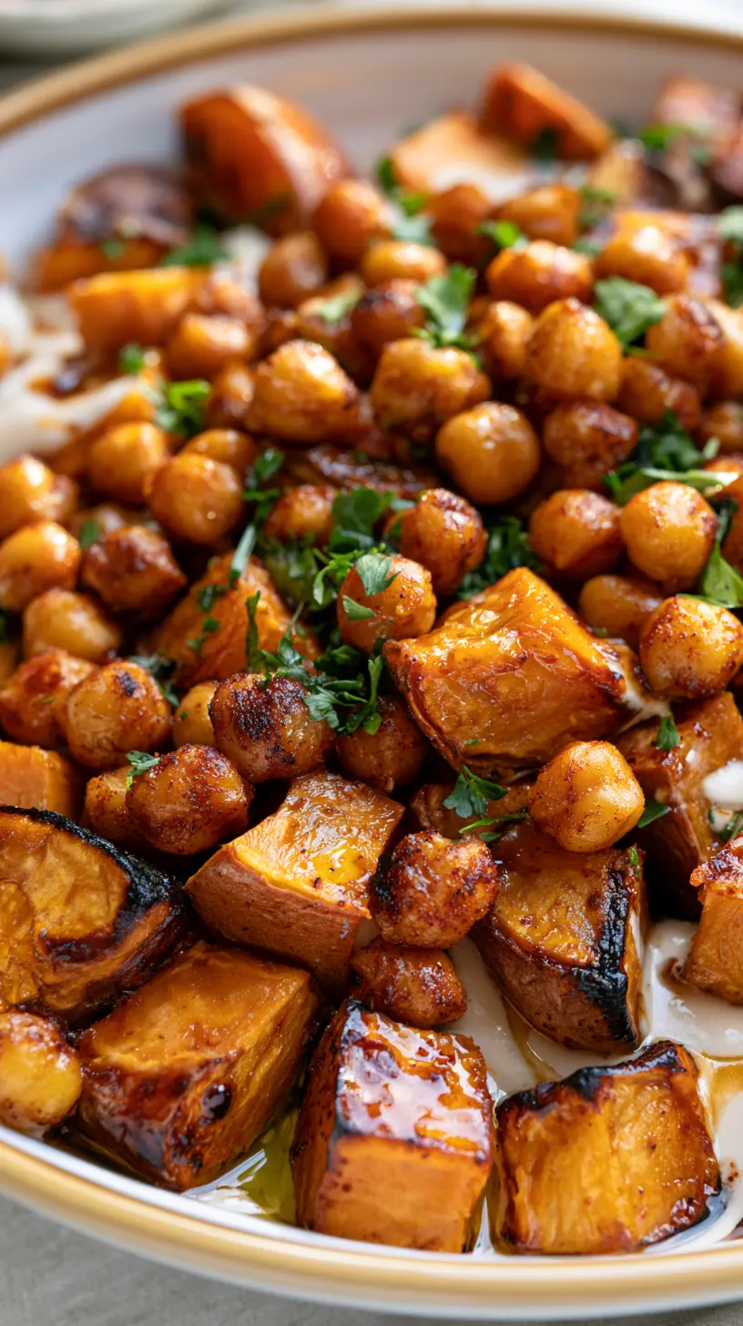 Serving suggestion for Smoky Roasted Chickpea and Sweet Potato Bowl — Smoky Roasted Chickpea and Sweet Potato Bowl