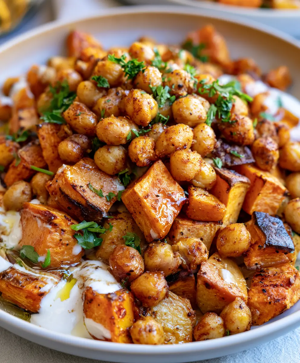 Smoky Roasted Chickpea and Sweet Potato Bowl — homemade Smoky Roasted Chickpea and Sweet Potato Bowl recipe