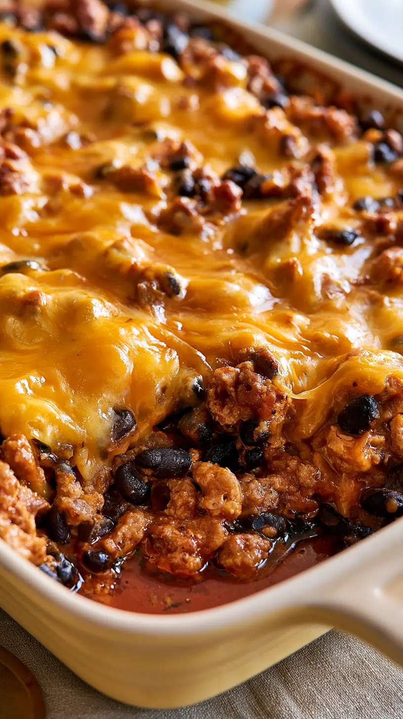 Turkey Taco Casserole Serving suggestion for Turkey Taco Casserole — Turkey Taco Casserole